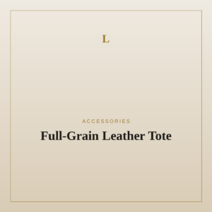 Full-Grain Leather Tote