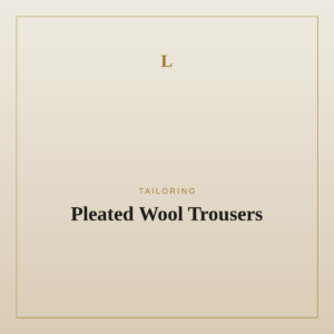 Pleated Wool Trousers